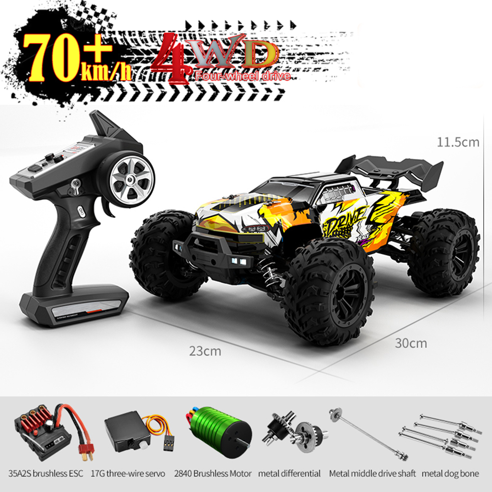 JJRC 70 км/ч RC внедорожник 1:16 4WD высокоскоростные автомобили со светодиодной подсветкой 2,4G индукторные бесщеточные автомобили с дистанционным управлением детские игрушки