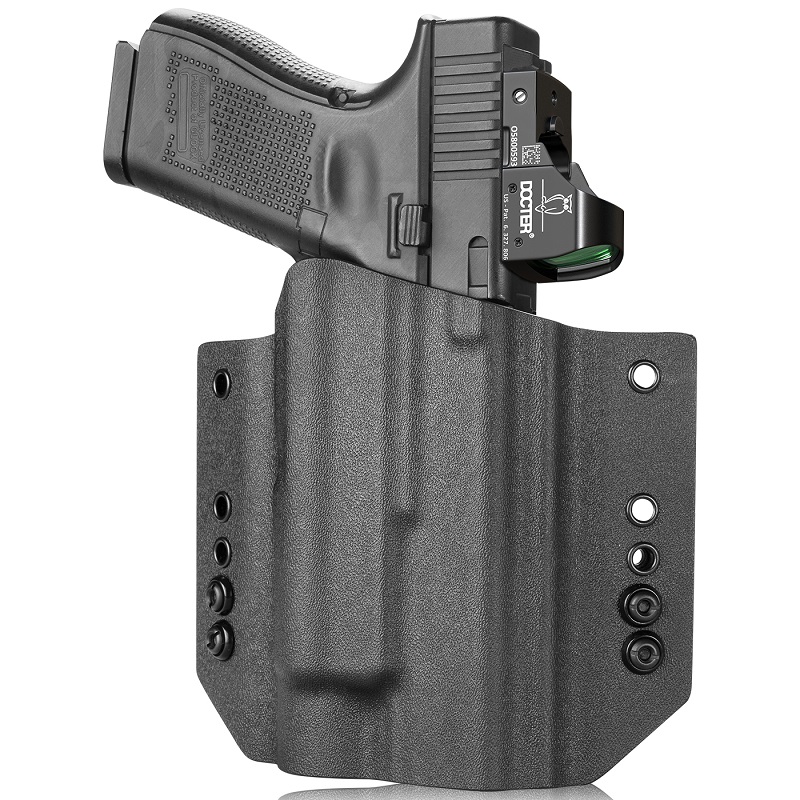 Compatible avec : G17/G19/G44 (GEN 1-5) et G23/G32 (Gen 3-4), avec Streamlight TLR1/TLR1S/TLR1 HL, étui Kydex OWB, tactique, main droite