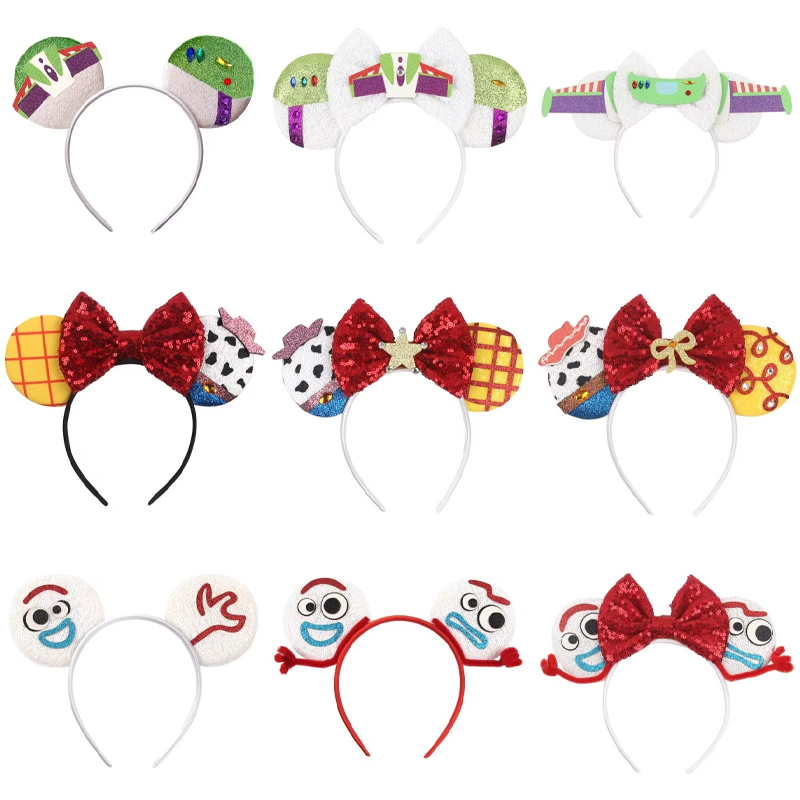 Diadema de Mickey Mouse, Accesorios para el Cabello de Toy Story de Pixar, Diademas de Woody y Buzz Lightyear para Mujeres y Niñas, Diadema de Alien para Niños