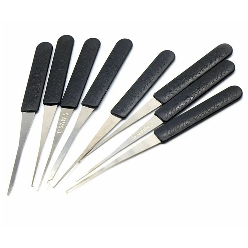 12 ชิ้นล็อคเลือกชุดอุปกรณ์ช่างทํากุญแจมัลติฟังก์ชั่ DIY เครื่องมือช่าง Extractor ลบตะขอสําหรับครอบครัว Home Life Helper