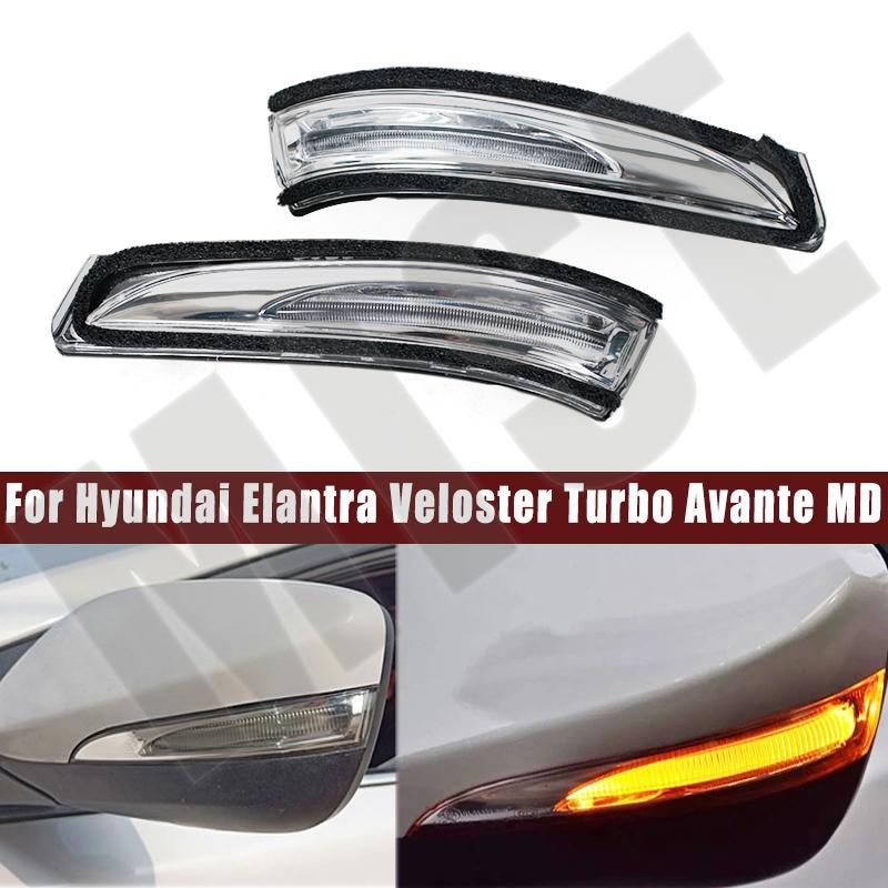 Car Rearview Side Mirror Glass Turn Signal Lamp Light For Hyundai Elantra Veloster Turbo Avante MD 2011 2012 2013 2014 2015