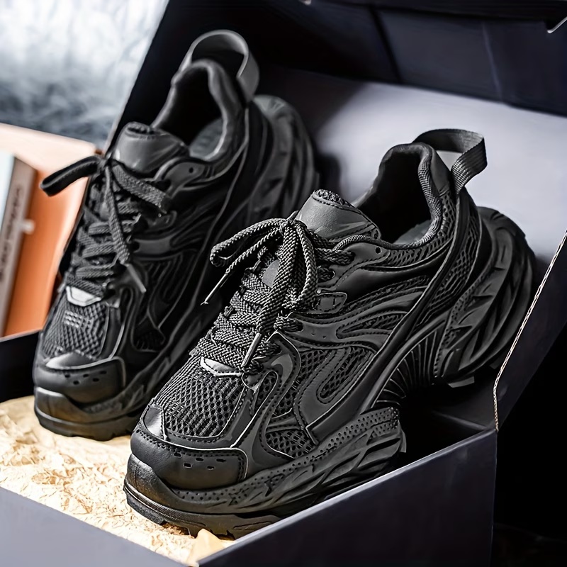Men'S Breathable New Mesh Thick-Soled Chunky Ah Gan Men'S Shoes Casual Height-Increasing Popular Sneakers