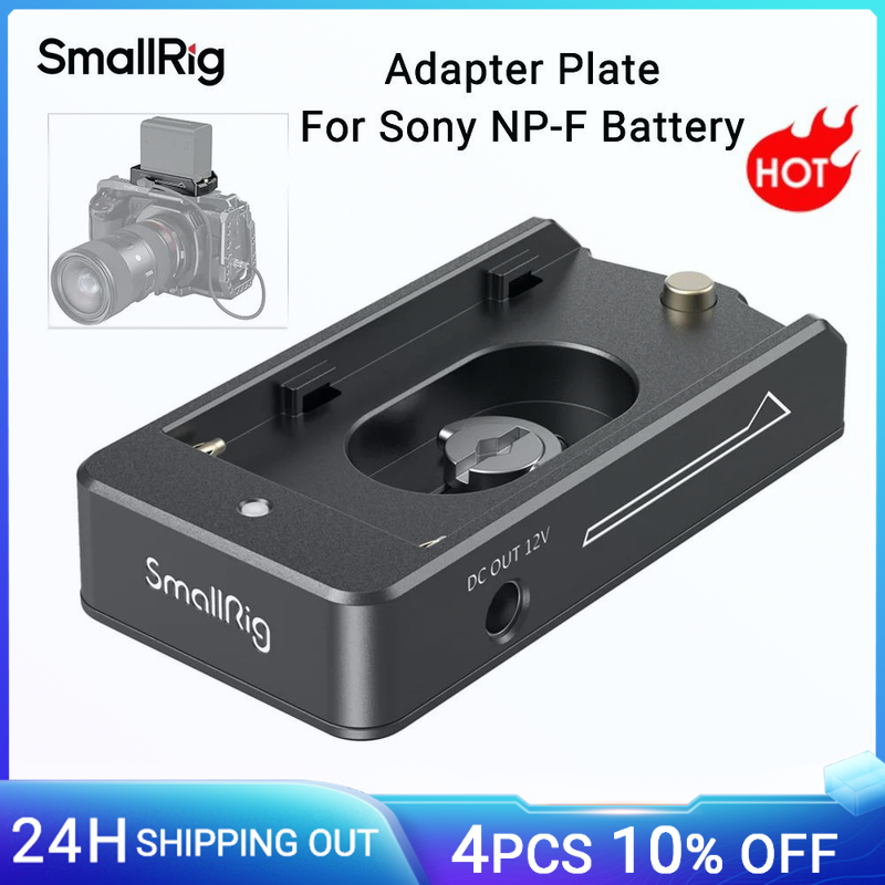 SmallRig para placa adaptadora de batería NP-F para Sony tipo NP-F para BMPCC 4K 6K placa adaptadora de batería plataforma de soporte de grabación de vídeo 3018
