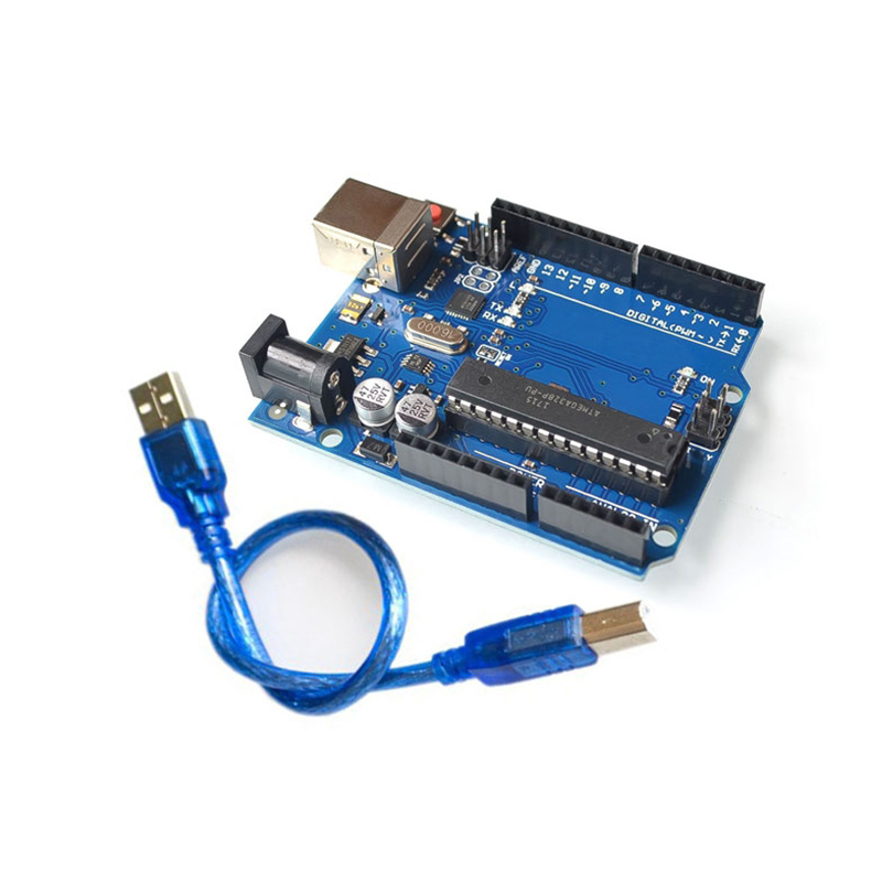 Высокое качество, один комплект, официальная коробка UNO R3, чип ATMEGA16U2 + MEGA328P для Arduino UNO R3, макетная плата + USB-КАБЕЛЬ