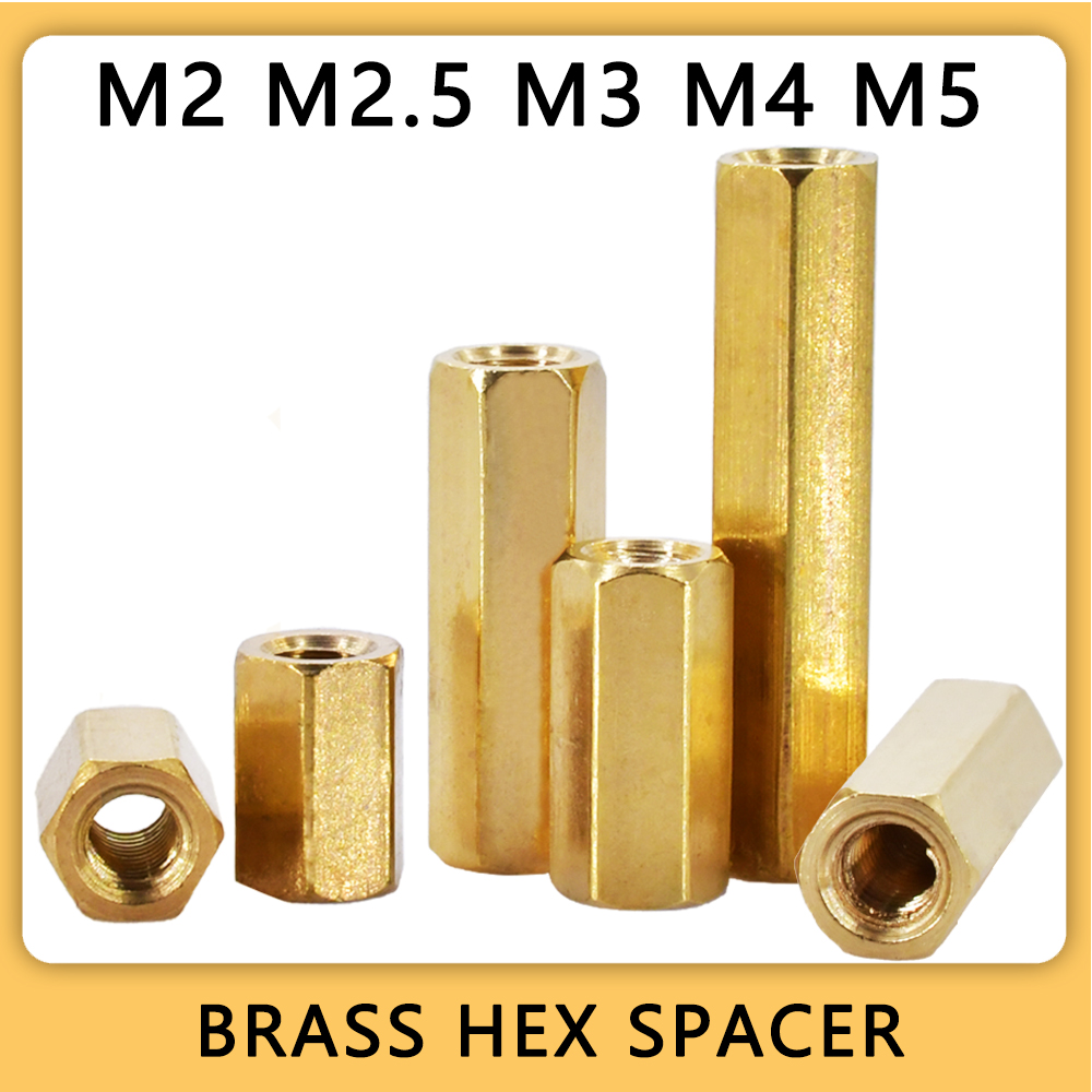 M2 M2.5 M3 M4 M5 Female-Female Brass Hex Spacer Board Pillar Hexagon Thread PCB Motherboard Nut Column Standoff Bolt Screw Bolts