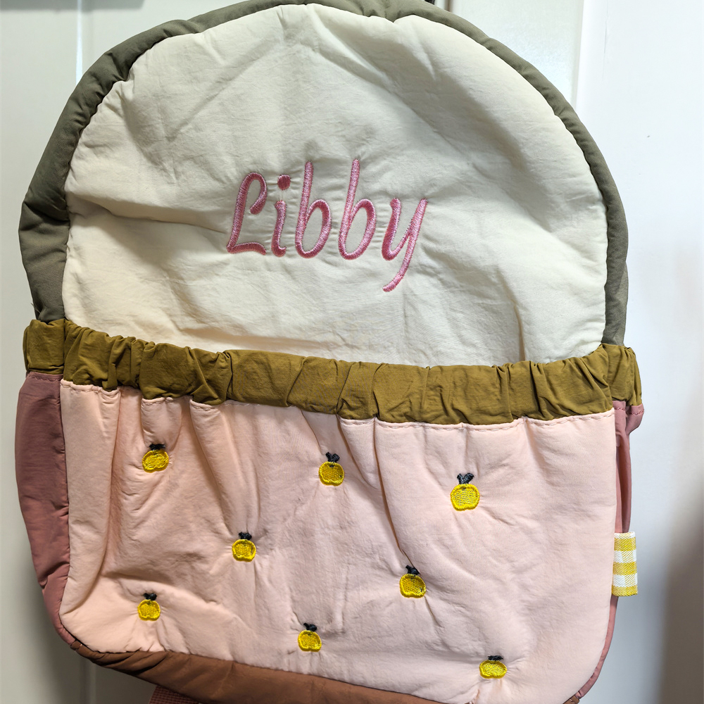 Free Shipping Custom Embroidery Name Baby Lightweight Backpack Personalized Children's  Little Apple Gift Backpack Snack Bags