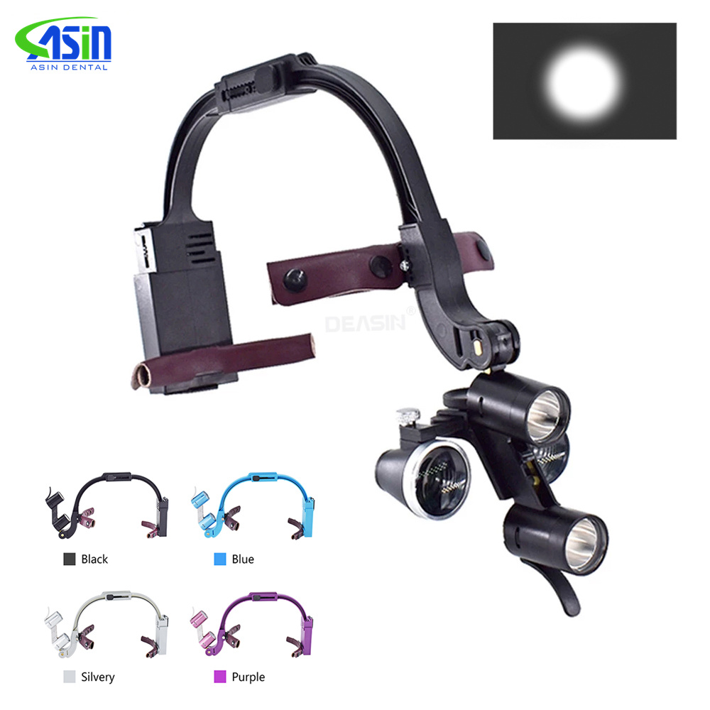2.5X 3.5X ทันตกรรม LED Light โคมไฟสําหรับขยายกล้องส่องทางไกล Loupes 5W Dentisit ผ่าตัดไฟหน้า Lab อุปกรณ์