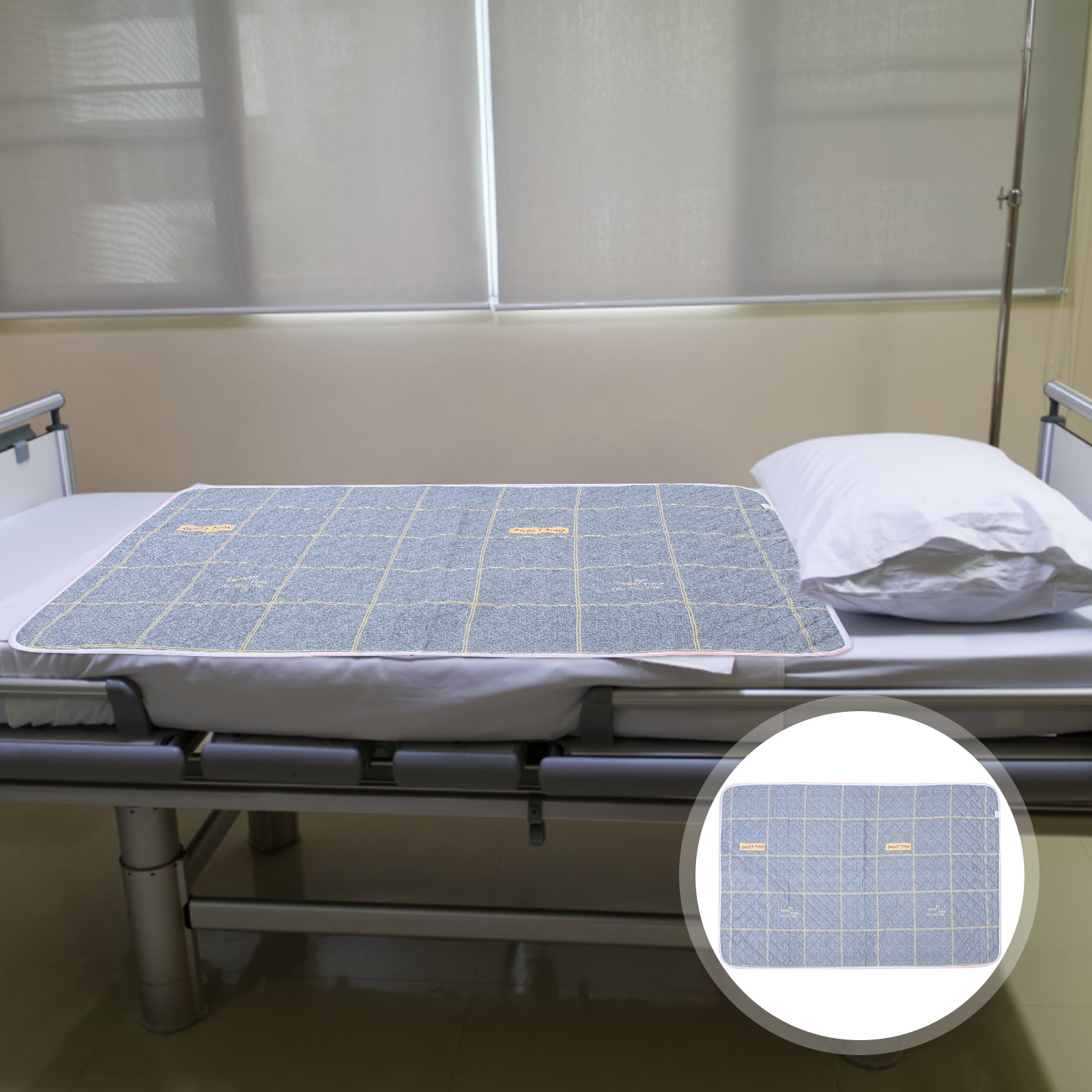 Colchón antimanchas impermeable de algodón, almohadilla de cama absorbente reutilizable duradera, almohadillas lavables para incontinencia, pañales para adultos, papel sanitario