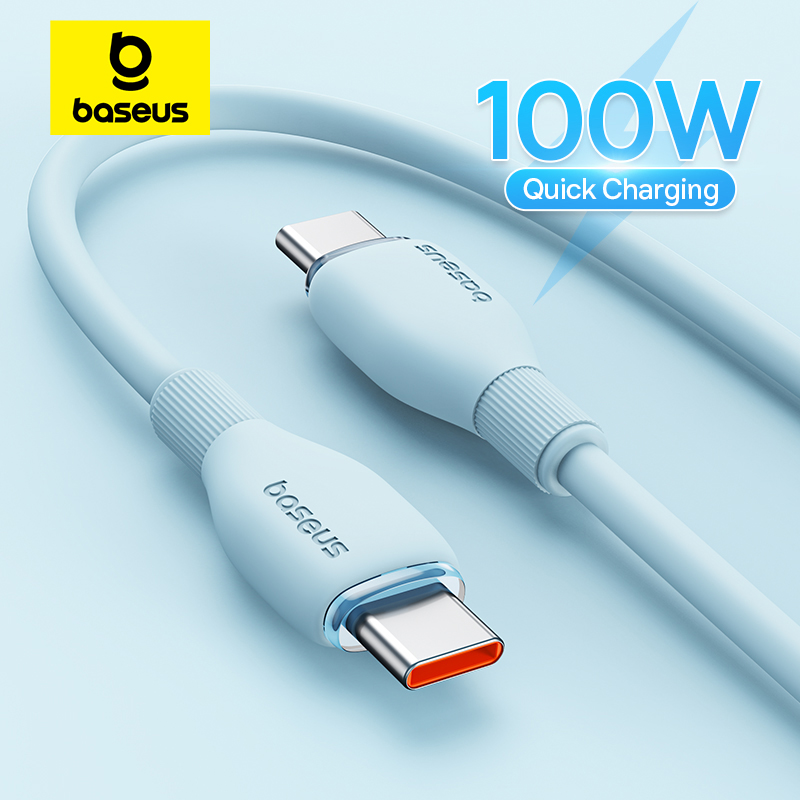 Baseus Kabel USB C 100 W do iPhone'a 16 15 Kabel do szybkiego ładowania Samsung Xiaomi Huawei Macbook Przewód do ładowania danych Miękki TPE
