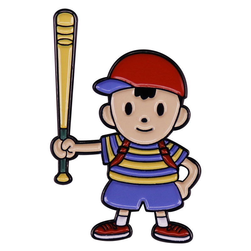 Odznaka Baseball-Boy-Ness Gry RPG EarthBound Emaliowana przypinka