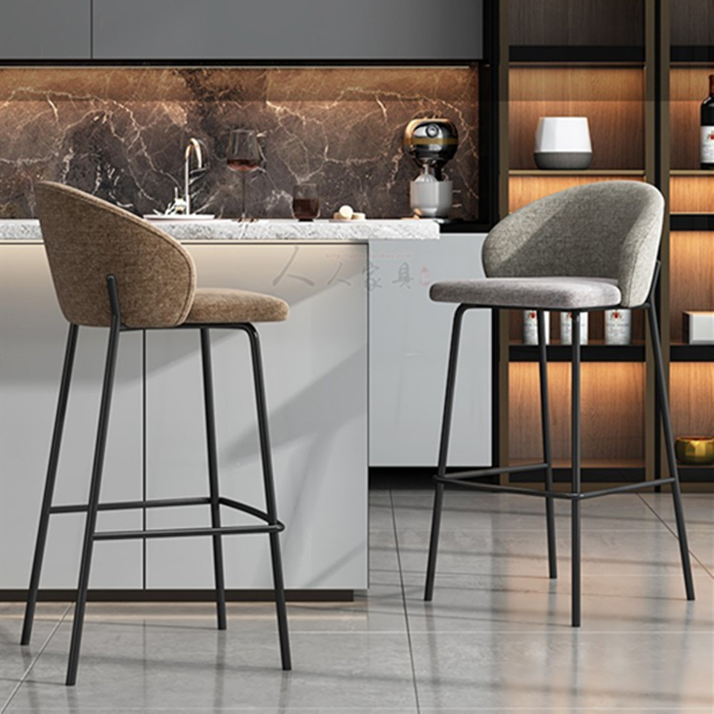 Nordic luz luxo cadeira de barra moderno simples confortável volta lounge alta fezes designer criativo bonito banqueta móveis exclusivos
