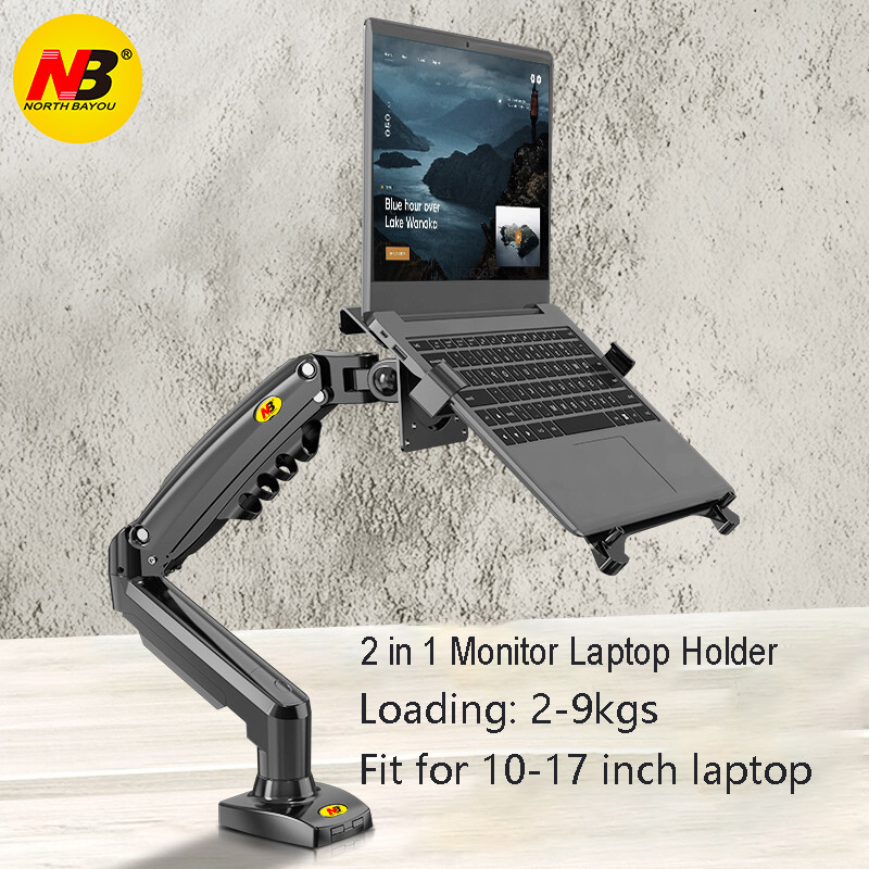 2 en 1 NB nuevo F80 + FP-2 para Monitor de 17-30 "+ soporte de escritorio para ordenador portátil de 10"-17 "soporte de montaje para ordenador portátil abrazadera para ordenador portátil