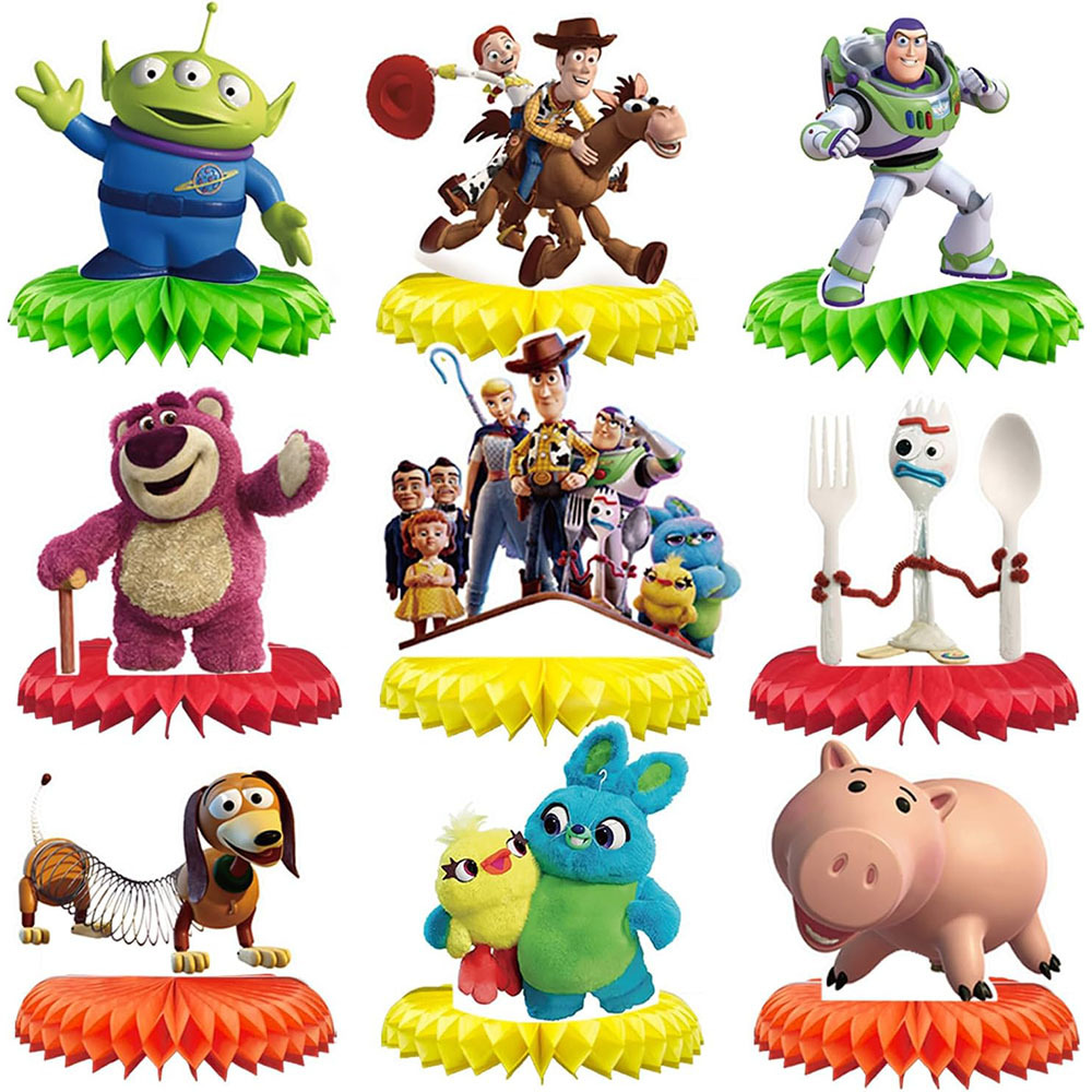 2026 new Colorful DIY Toy Story honeycomb balls party decorations table ornaments strawberry bear woody buzz lightyear