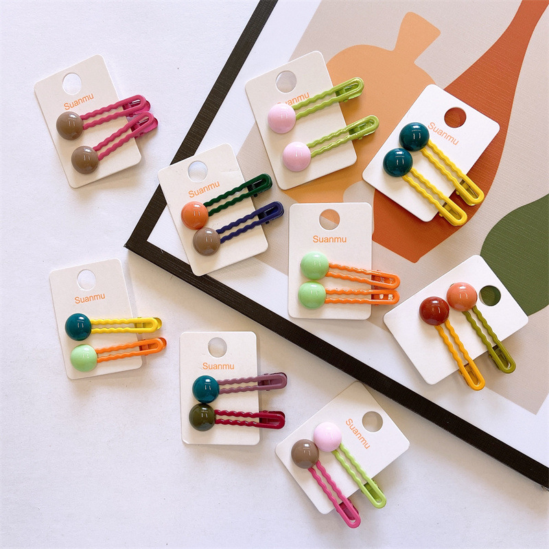 2 pz/set semplici mollette capelli bambina carine forcine per bambini fermagli per copricapo per capelli forcine per capelli accessori per capelli