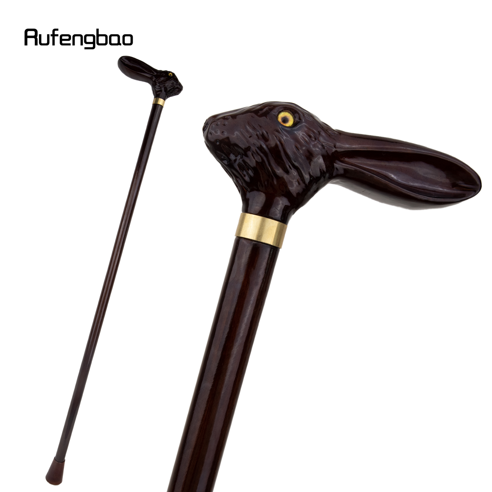 Konijn Houten Enkele Gezamenlijke Mode Wandelstok Decoratieve Vampier Cosplay Party Wandelstok Halloween Foelie Wand Crosier 93cm