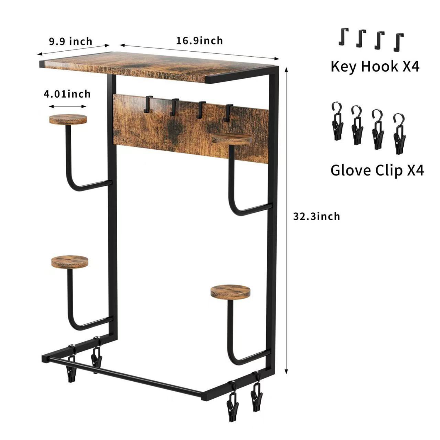 Soporte para casco de motocicleta, soporte para casco montado en la pared con 4 patatas y ganchos para guantes, organizador de almacenamiento para cascos de bicicleta, equipo,