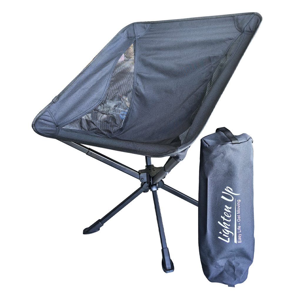 หมุนเก้าอี้ที่ถอดออกได้Campingเก้าอี้พับกลางแจ้งBackpackingน้ําหนักเบาที่นั่งพร้อมกระเป๋าพกพาสําหรับตกปลาเดินป่า