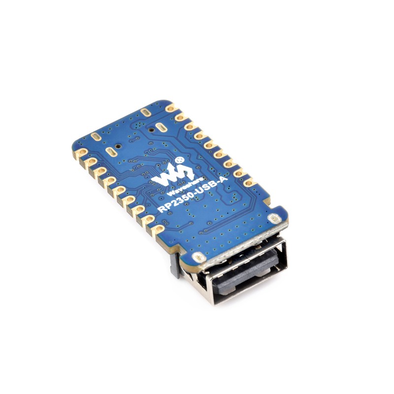 Waveshare RP2350-USB-A Mini Development Board,Based On Raspberry Pi RP2350A Dual-core&Dual-architecture Microcontroller,150MHZ