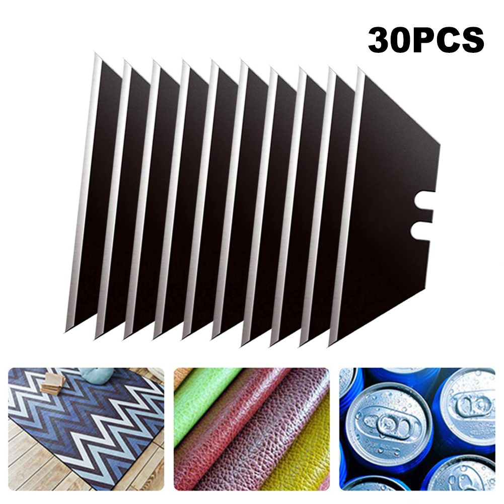 30 pçs conjunto lâmina trapezoidal substituição lâmina arte artesanato cuttool multifuncional lâmina de aço carbono caso armazenamento transparente