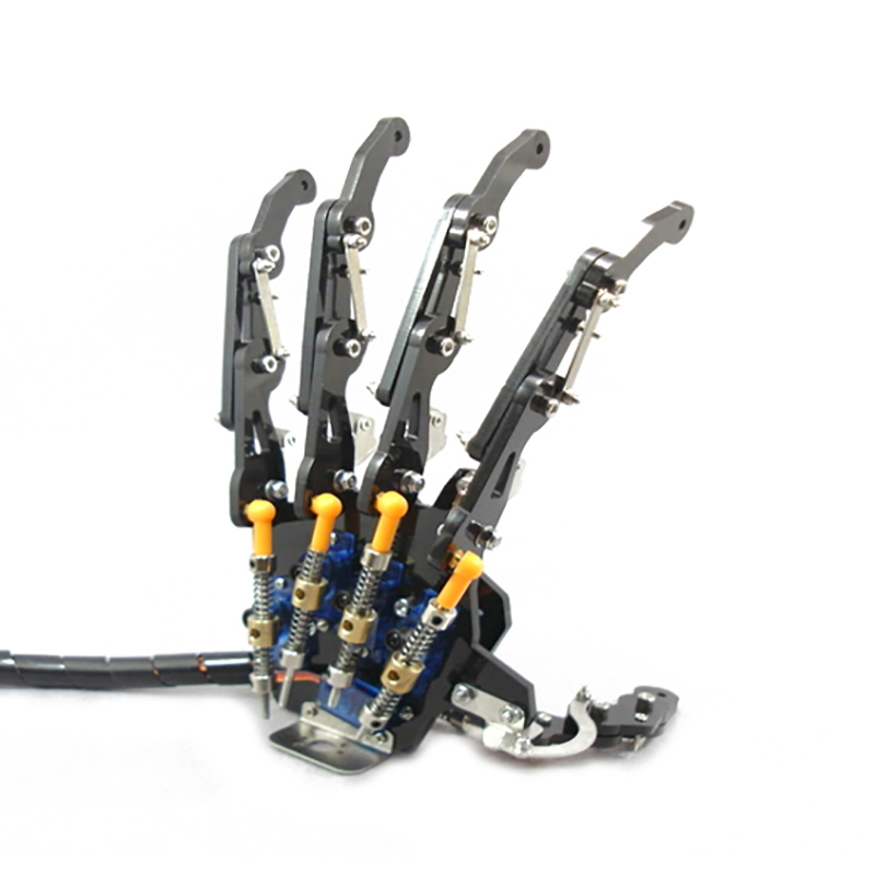5 dof Robot ชุดหุ่นยนต์ห้านิ้วสำหรับการศึกษาหุ่นยนต์กลไกโลหะสำหรับการเขียนโปรแกรม DIY แขนซ้ายและขวา