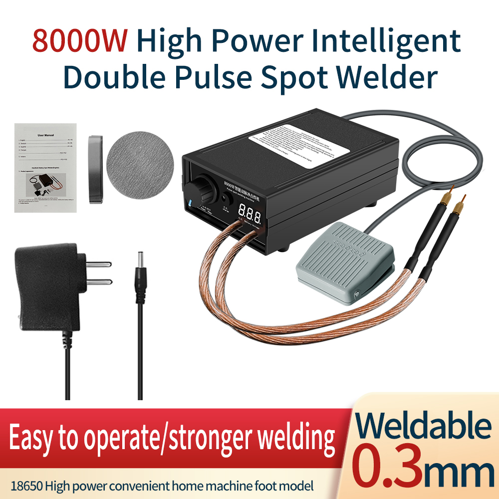 8000W Mini Spot Welder Kit DIY Automat 18650 Battery Pack Welding Portable Spot Welding Machine Pen For 0.15MM Nickel Strip