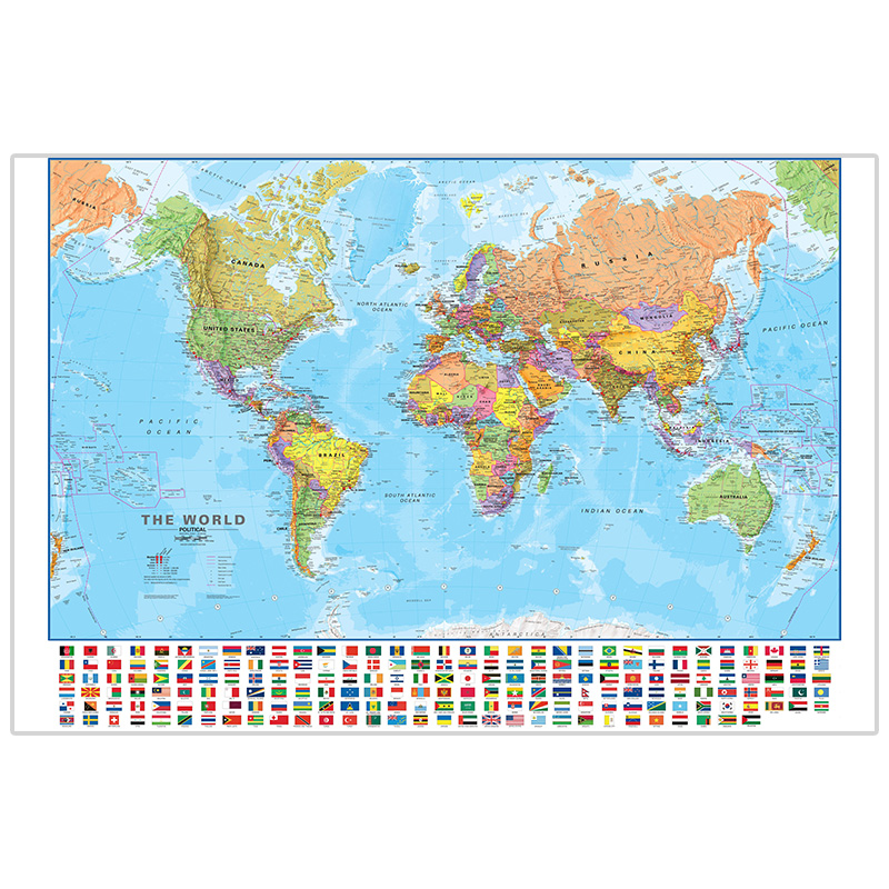 150x100cm Classic World Map In English Non-woven Painting Wall Art Poster Background Hanging Decoration School Travel Supplies