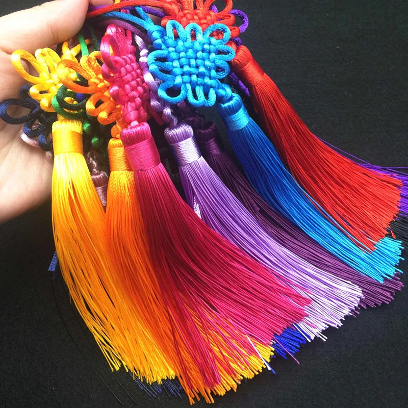 2/5/10/20 buah buatan tangan Cina simpul Keberuntungan rumbai Satin sutra benang rumbai untuk hadiah Tahun Baru Festival Musim Semi DIY dekorasi kerajinan