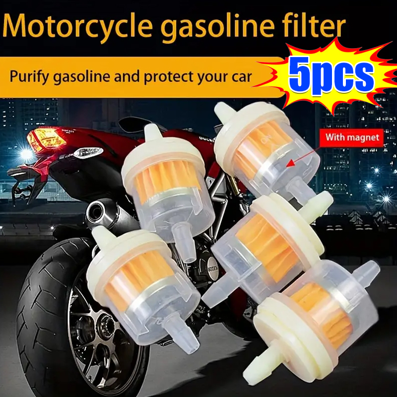 6/1pcs Universal Gasoline Gas Fuel Gasoline Oil Filter for Motorcycle Moped Scooter Motocross Gasoline Fuel Filter Accessories