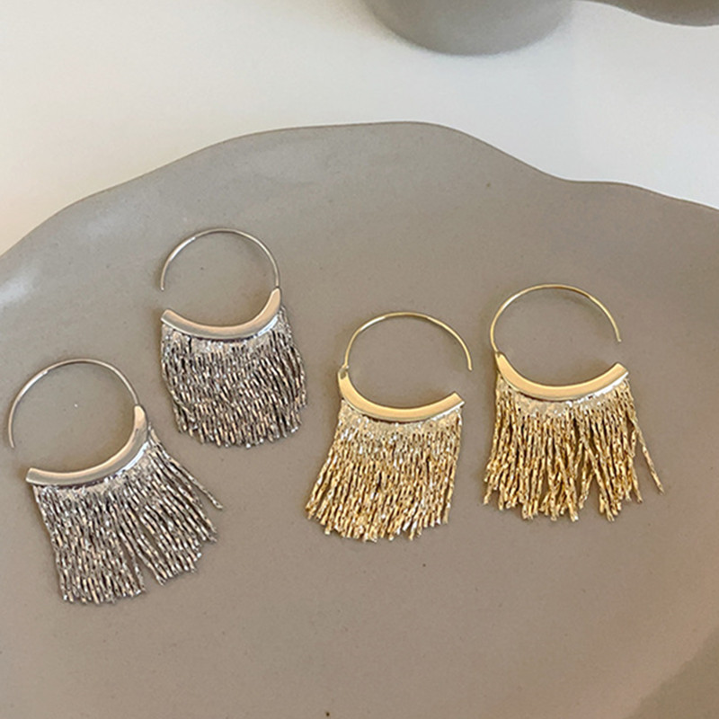 Pendientes clásicos con flecos de moda europea y americana, regalos exquisitos para banquetes