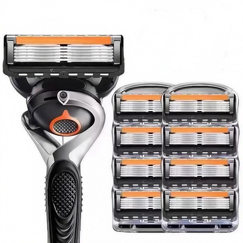 4/12/.../24/40 Uds. Afeitadora de afeitar cómoda de 5 capas para hombres, afeitadora para cara masculina, barba, cortadora de pelo, cuchillas, recambios de repuesto, regalo