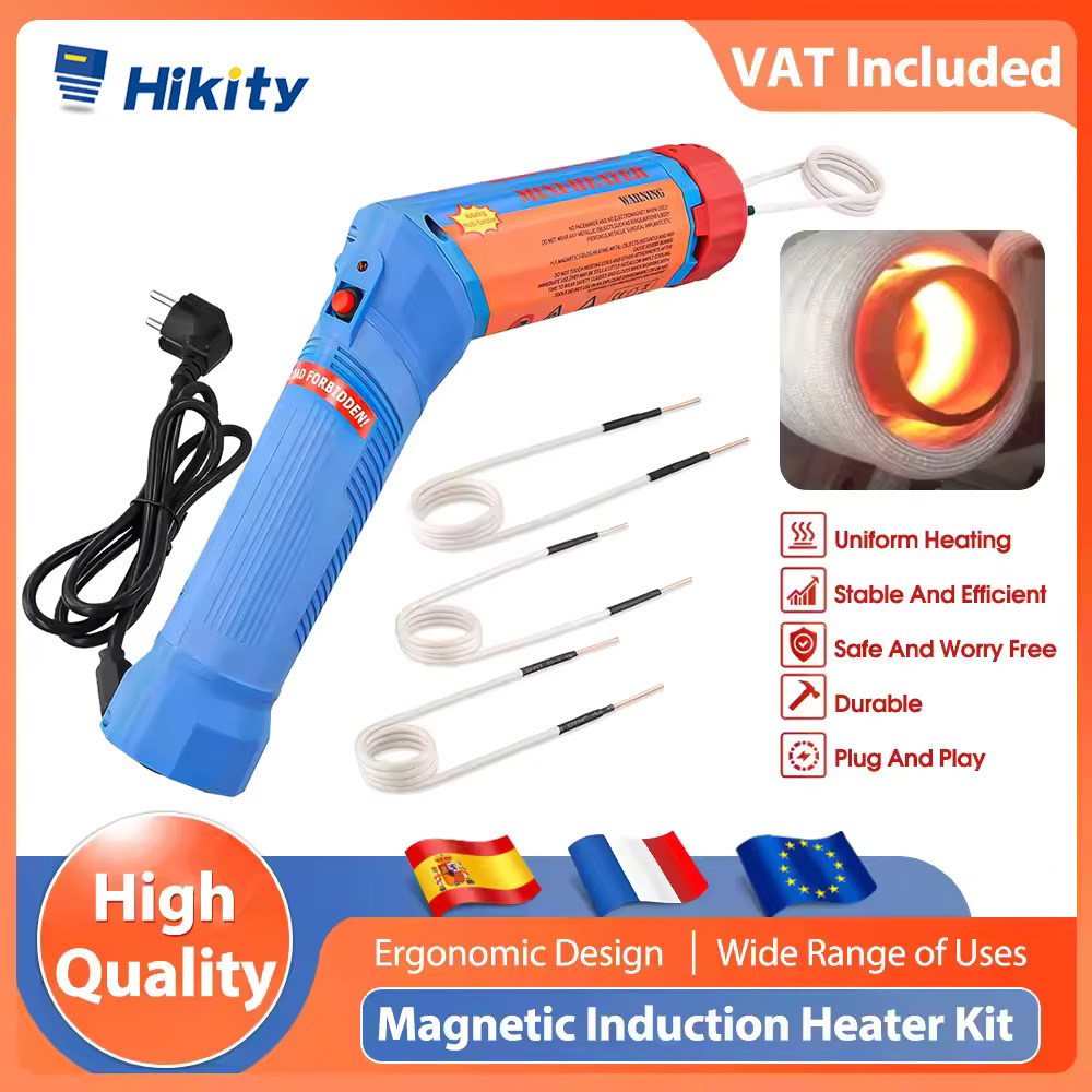 Kit de Aquecedor por Indução Magnética Hikity 1100W, Ferramenta de Indução de Calor Sem Chama Rotativa para Remoção de Parafuso Enferrujado