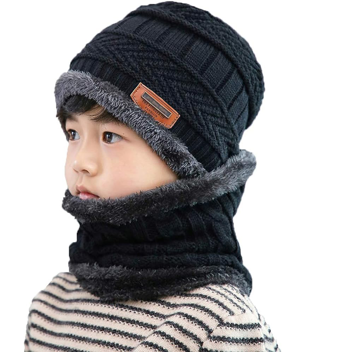 5-14 anos crianças quente malha chapéu cachecol conjunto crianças outono inverno chapéu macio malha boné infantil crianças chapéu para meninos meninas