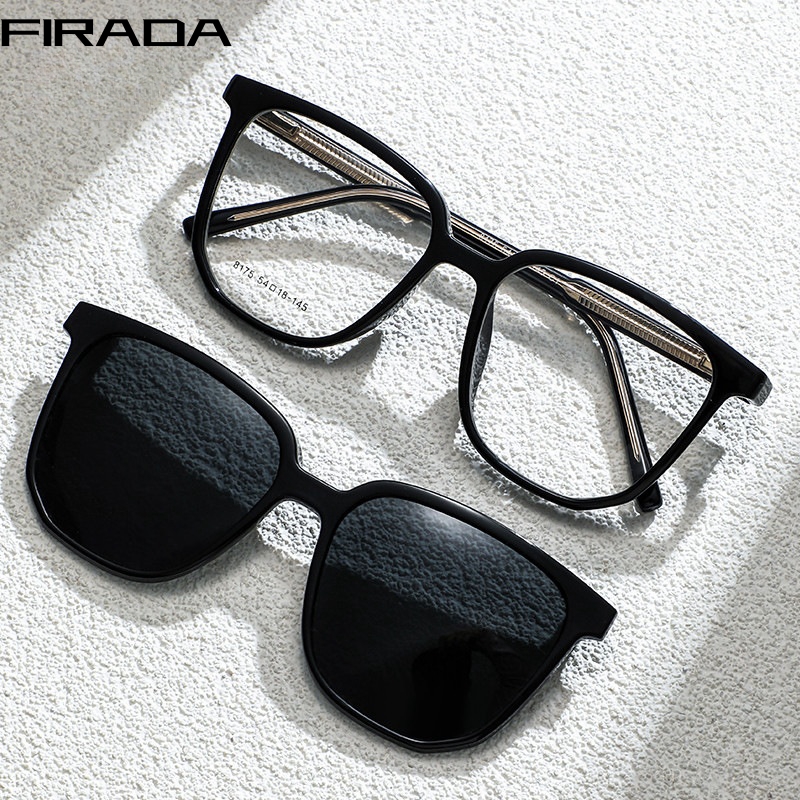 FIRADA Moda Comodi Occhiali magnetici Occhiali da vista polarizzati di lusso vintage Occhiali da vista Telaio per uomo Donna 8175-C