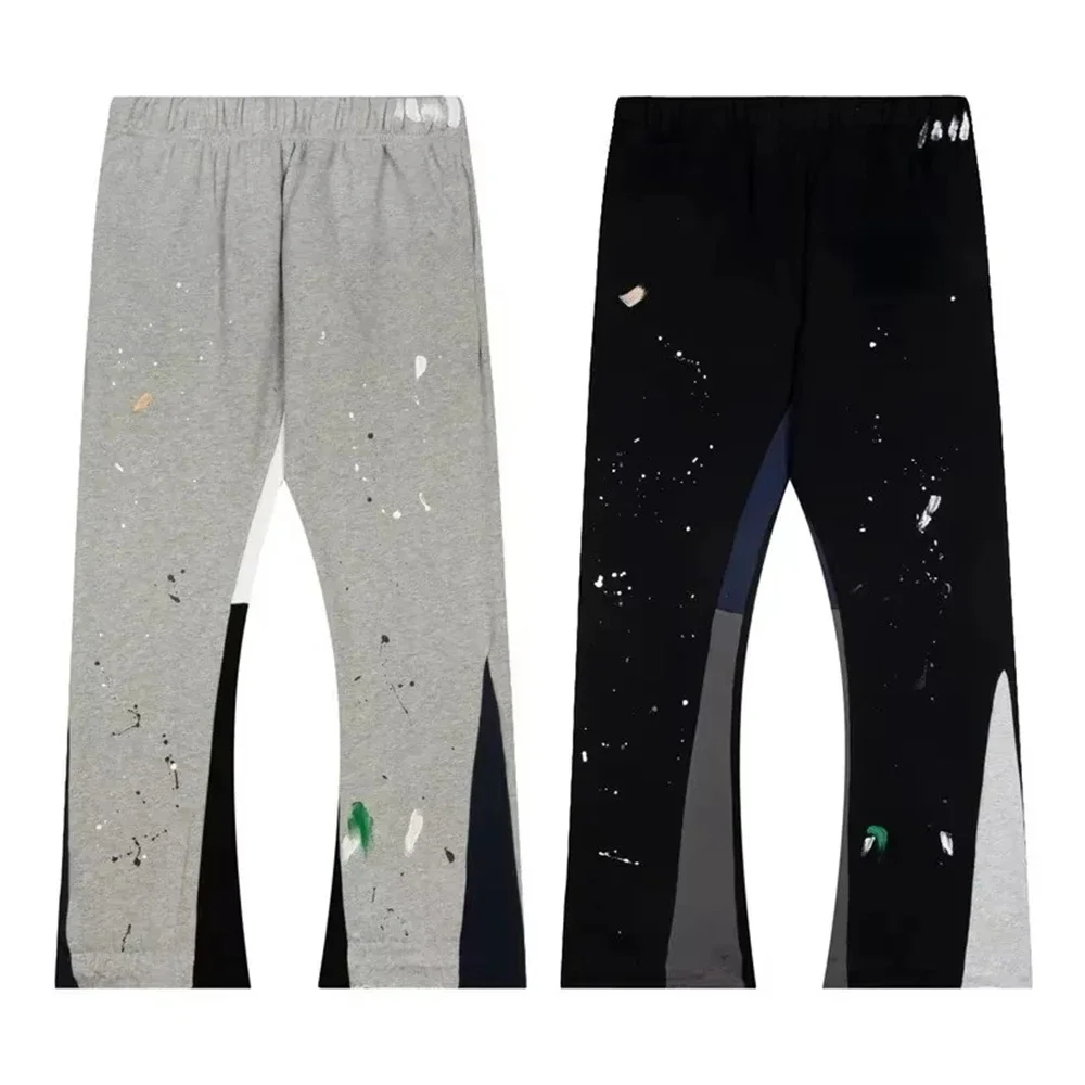 Tie Dye Sweatpants Moda Y2K Retro Masculino e Feminino Hip Hop Carta Solta Casual Estiramento Cintura Calças de Jogging