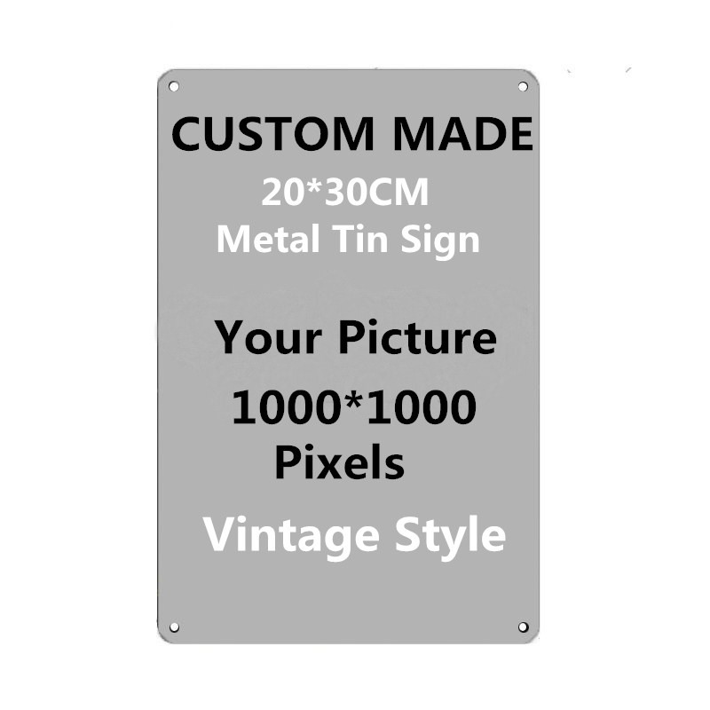 Retro metal folha de flandres personalizar cartaz de metal pintura vintage estanho sinal tamanho personalizado placa de metal logotipo decoração da parede arte cartaz