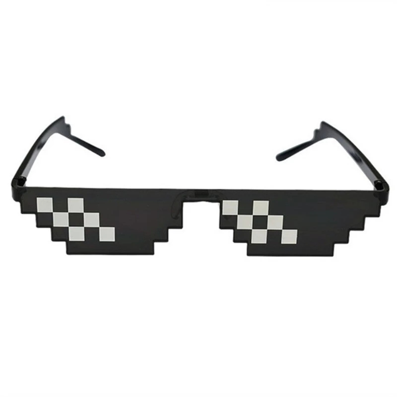 Gafas de Sol Pixeladas Thug Life de 8 Bits, Gafas de Fiesta para Hombre y Mujer, Gafas de Mosaico UV400 Vintage, Gafas Unisex de Regalo