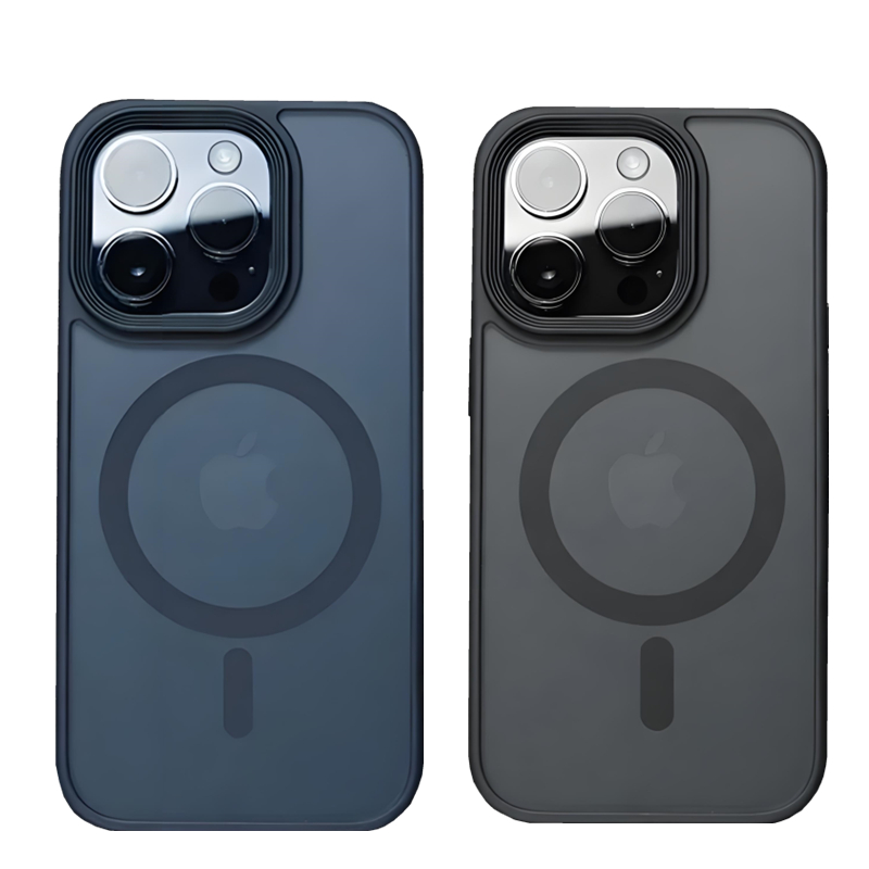 Coque de téléphone magnétique translucide givrée mate, étui pour iPhone 17 16 15 14 Plus 13 12 Pro Max, housse de chargement sans fil Magsafe