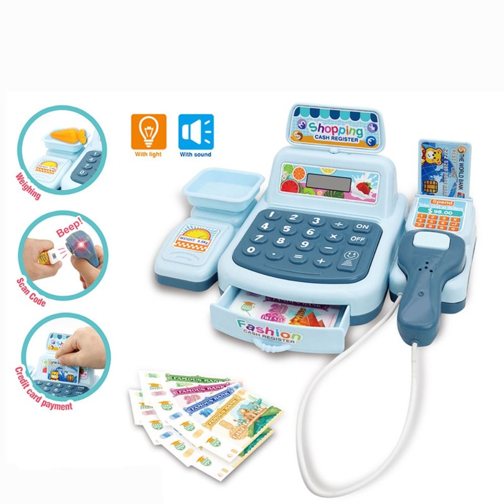 子供のためのスーパーマーケットのレジおもちゃ,ミニコンビニエンスストア,電気レジ,ふり遊び,家のおもちゃ