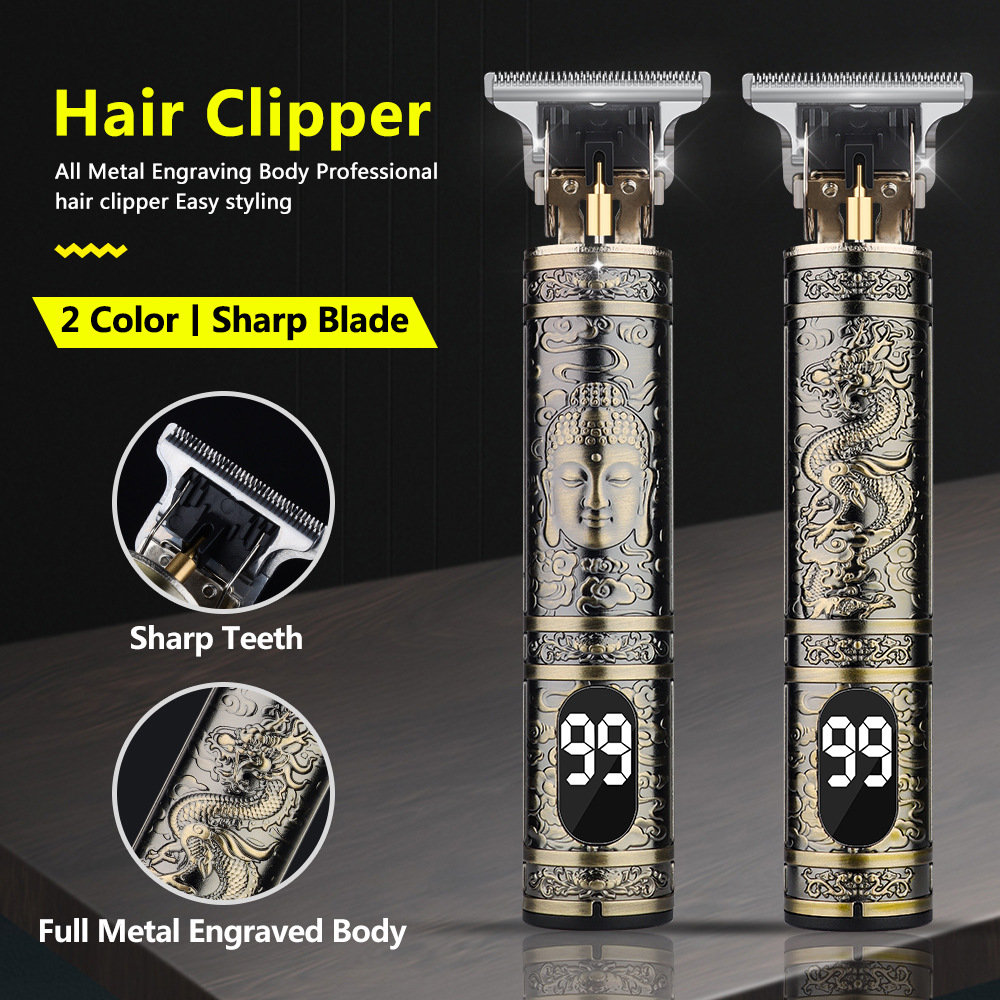 LCD Display T9 Electric Hairber 0mm Shaver Hair Trimer Home Appliances Travel Barber Razors Shaving Machine for Men Trimmer Man