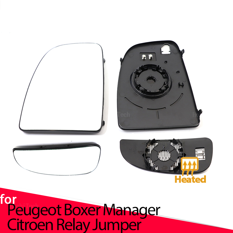 ซ้ายขวากระจกกระจกอุ่นไดร์เวอร์ด้านผู้โดยสารสําหรับ Peugeot Boxer Manager สําหรับ Citroen Relay Jumper
