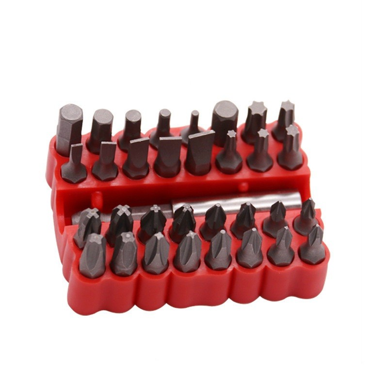 33-teiliges Schraubendreher-Bit-Kombinationsset, magnetischer Verlängerungs-Bithalter, Schraubendreher-Bits-Set, Schnellverschluss-Bithalter, hohl/solide