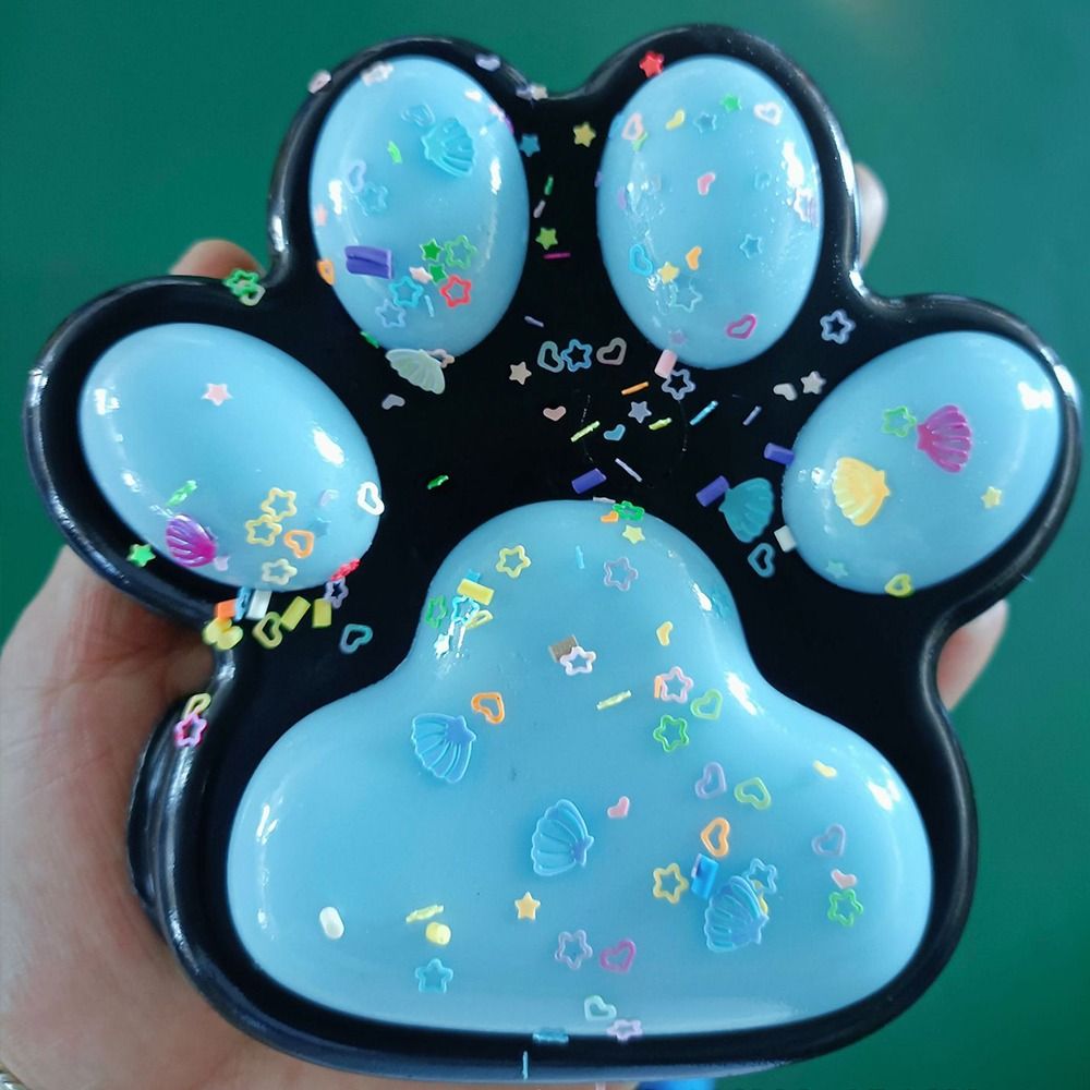 Juguete para pellizco y descompresión de pata de gato, juguetes gigantes para apretar con forma de pata de gato, juguetes relajantes suaves y pegajosos para aliviar el estrés