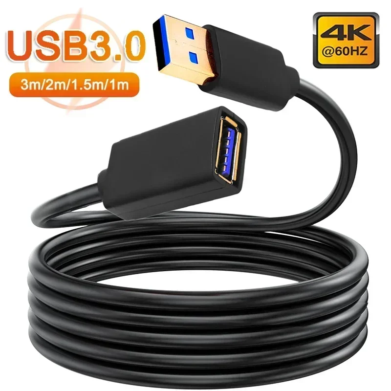 Удлинительный кабель USB3.0 для Smart TV PS4 Xbox 3 м 2 м Удлинительный провод Сверхскоростная синхронизация данных Кабели USB 3.0 2.0 для быстрой передачи данных