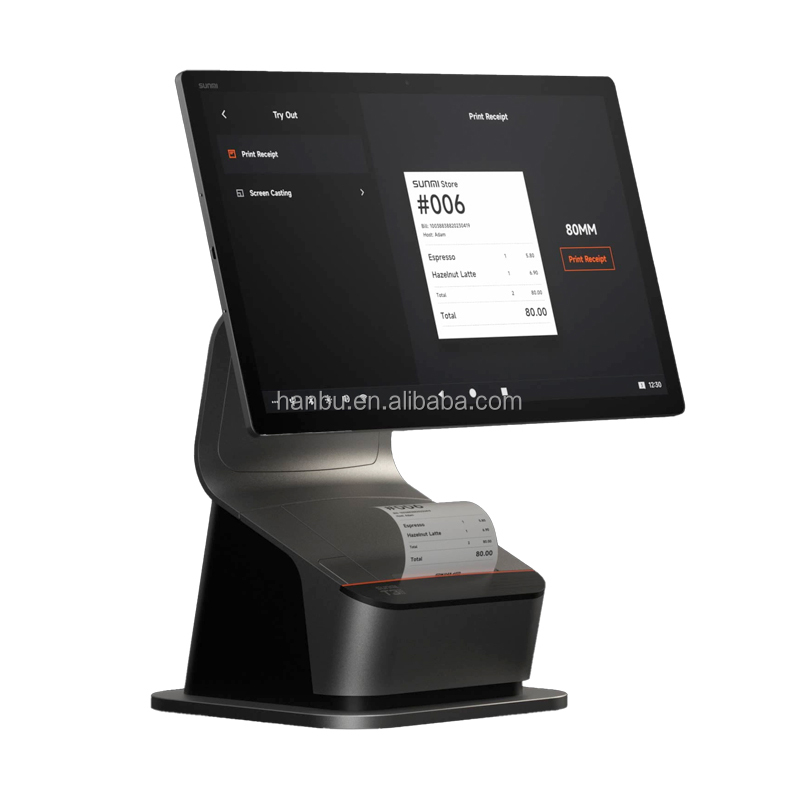 Monitor de pantalla táctil T3 PRO MAX, terminal de escritorio inteligente con Android 13, sistema POS todo en uno, caja registradora con impresora