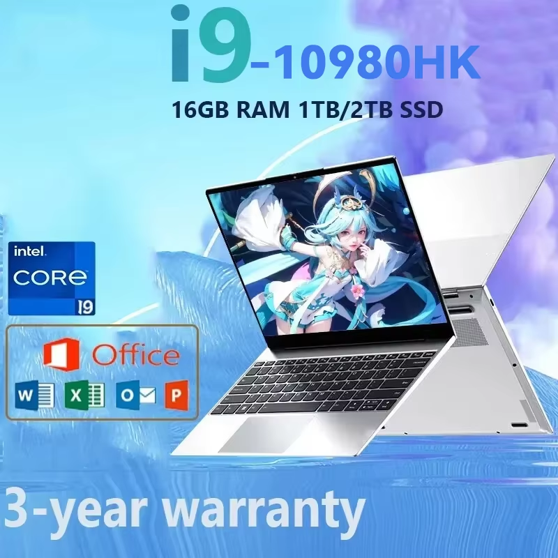 Portátil para Juegos de 14.1” con Intel Core i9-10980hk, 16GB de RAM, 1/2TB M.2 SSD, Windows 11, Resolución 4K HD, 2026