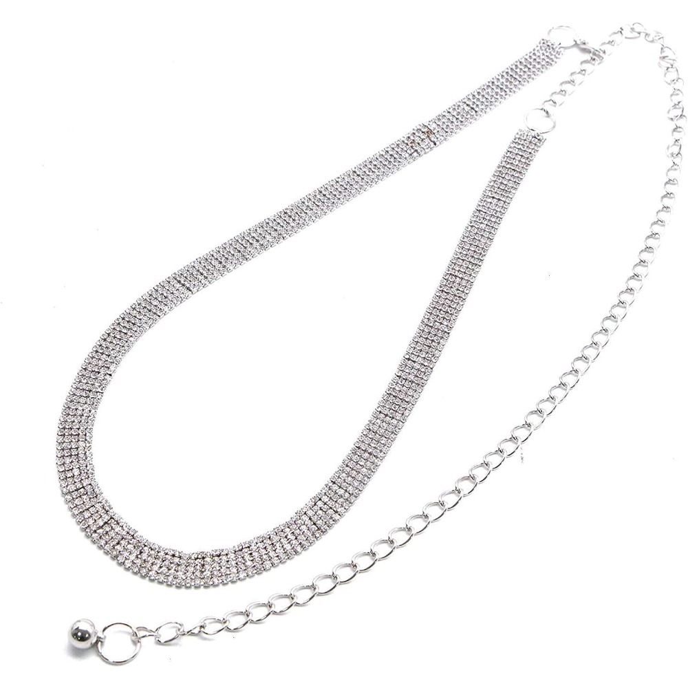 Ceinture de garnitures en strass, embellissement de chaîne en cristal, ceintures de ceinture de mariage élégantes pour femmes, ceinture de taille pour robe