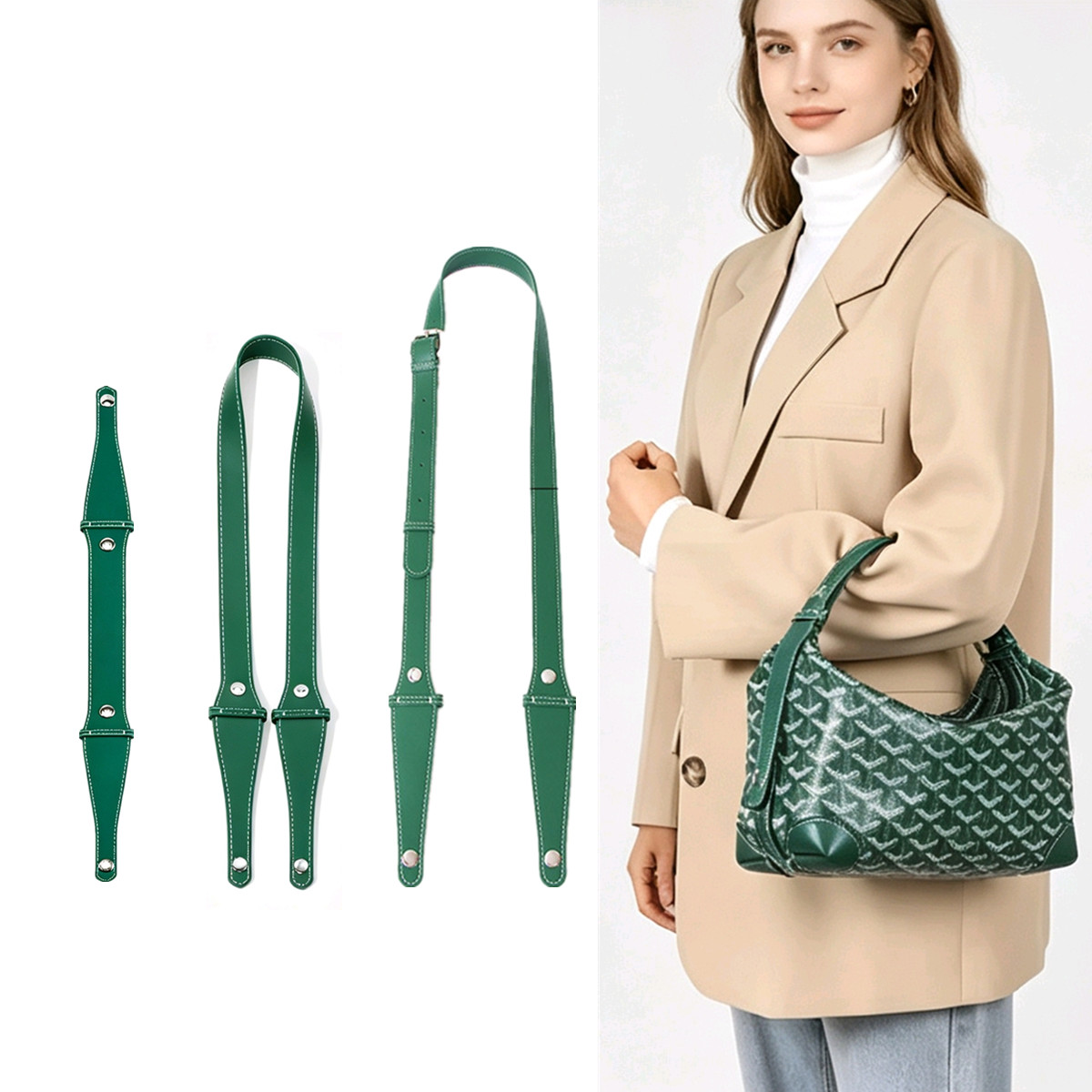 Tracolla Estensibile per Borsa Goyard Bowling 25, Maniglia di Ricambio per Borsa Toilette, Accessori per Modifica Borsa