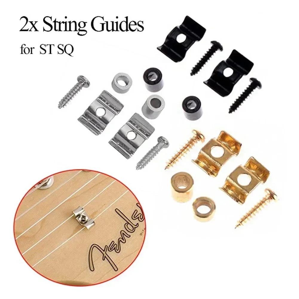 1 คู่ String ต้นไม้/ตัวยึดกีตาร์ไฟฟ้าทอง/สีดํา/Chrome พร้อมสกรูท่องเที่ยว Fit Telecaster กีตาร์ไฟฟ้าอุปกรณ์เสริม