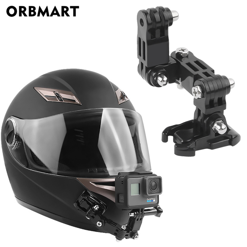 Support adhésif latéral incurvé pour casque réglable, pour GoPro Hero 10 9 8 Xiaomi Yi DJI OSMO SJCAM, accessoires de caméra d'action