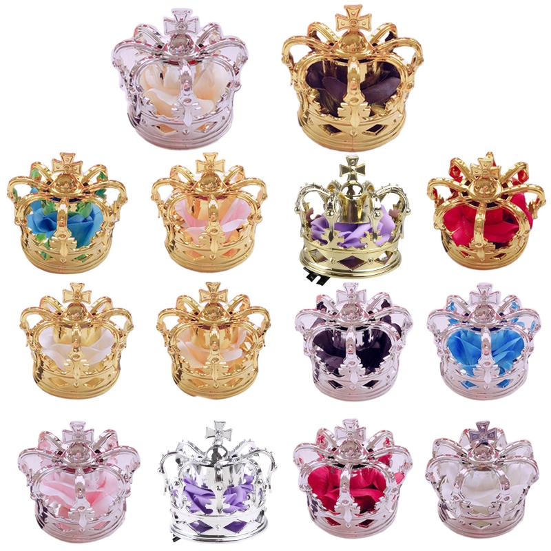 Giapponese Lolita Princess 3D Tiara Crown Luxuries fiore di rosa artificiale Cosplay copricapo accessori per capelli con clip a coccodrillo